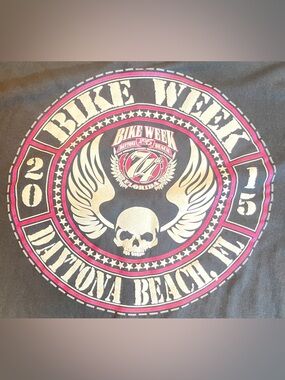 Daytona Beach 74th Annual Bike Week T-Shirt Mens Size 3XL 2015 Florida Black
